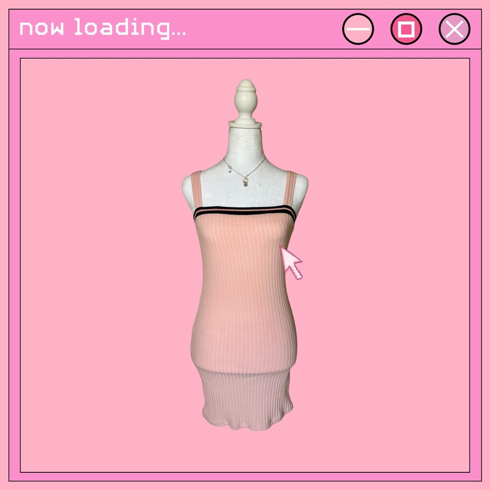 Urban Outfitters pink ribbed bodycon dress